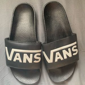 Vans Logo Black Pool Slides Casual Sandal